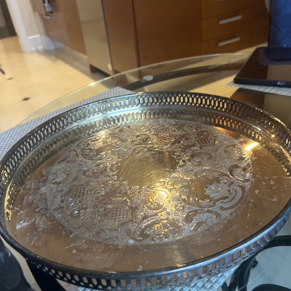 Elegant Silver Serving Tray